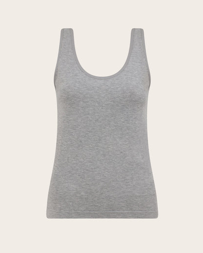 Camiseta de tirantes de capa base - Gris claro jaspeado