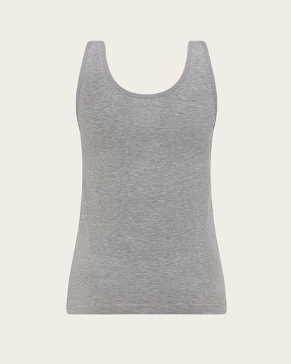 Camiseta de tirantes de capa base - Gris claro jaspeado