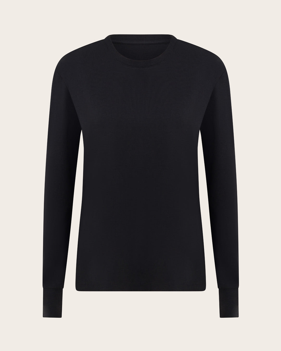 Camiseta clásica de manga larga para mujer - Negra