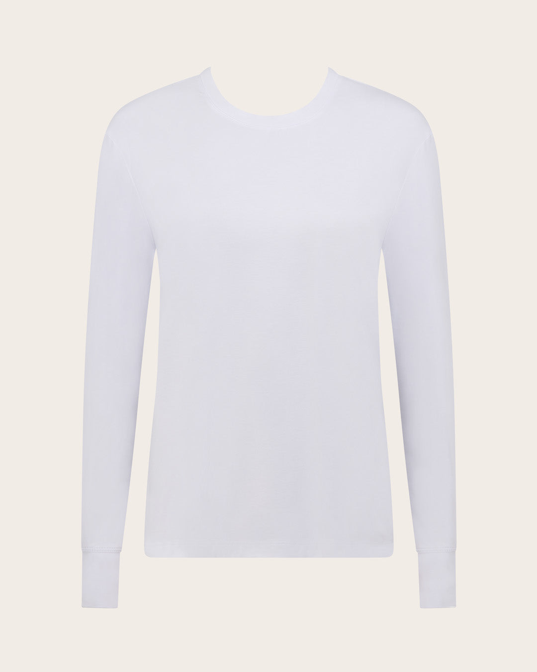 Camiseta clásica de manga larga para mujer - Blanca