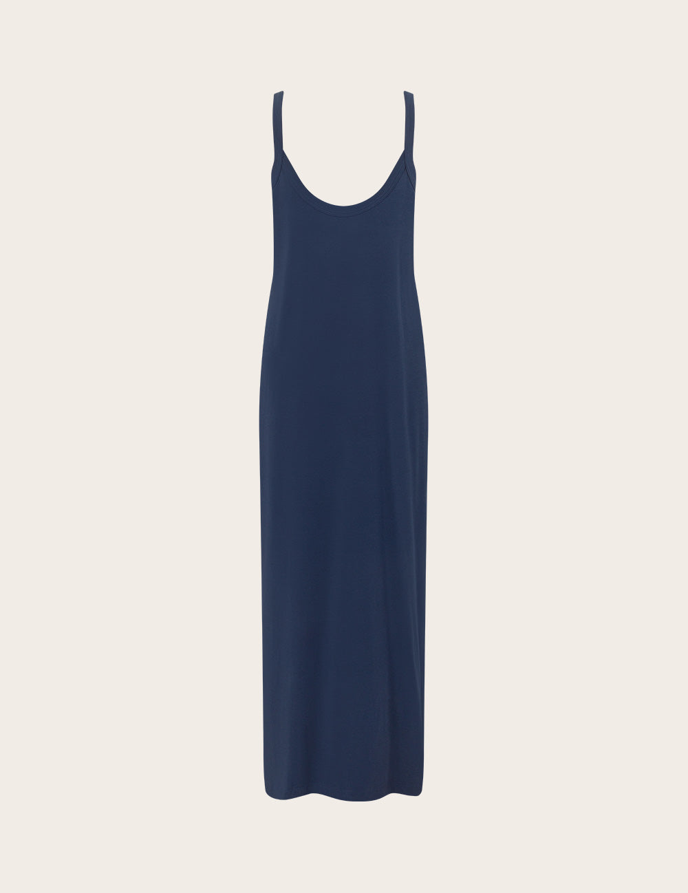 Vestido lencero con escote en V - Azul marino