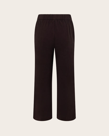Pantalones de corte relajado - Cortos - Algarroba