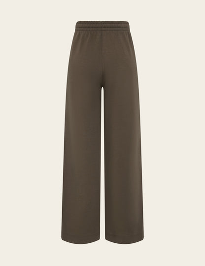 Pantalones deportivos de pierna recta para mujer - color ostrа