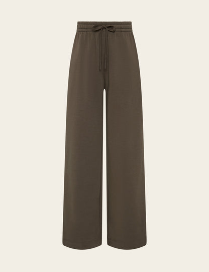 Pantalones deportivos de pierna recta para mujer - color ostrа