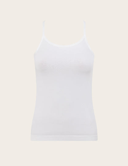 Camiseta de tirantes de capa base con espalda nadadora - Blanco
