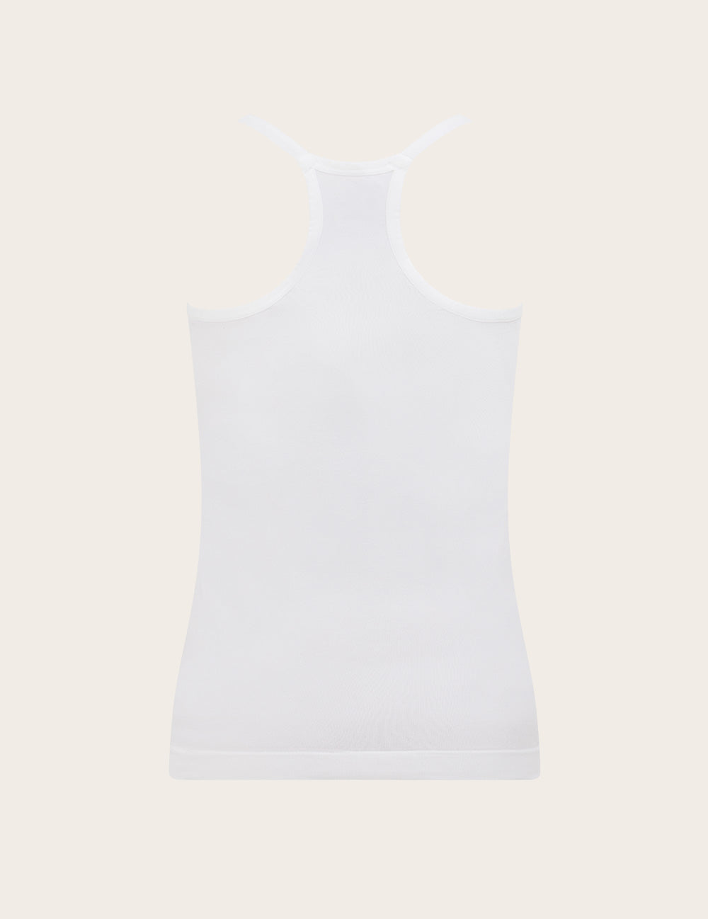 Camiseta de tirantes de capa base con espalda nadadora - Blanco