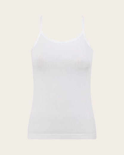 Camiseta de tirantes de capa base con espalda nadadora - Blanco