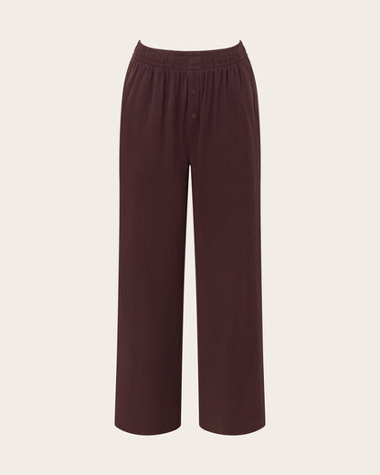 Pantalones de estar por casa - Morado ciruela