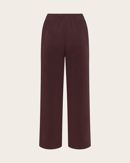Pantalones de estar por casa - Morado ciruela
