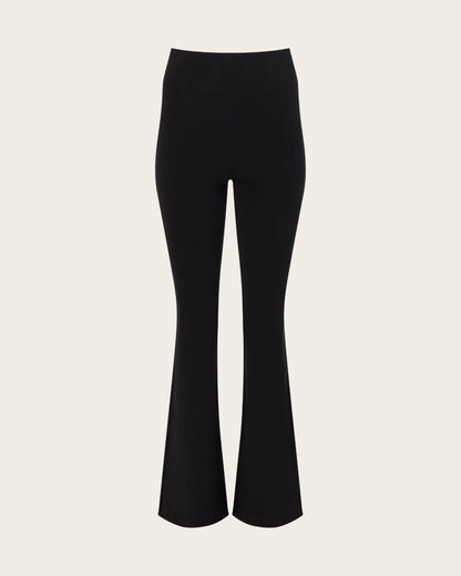 Pantalones acampanados de cintura alta - Regulares - Negros