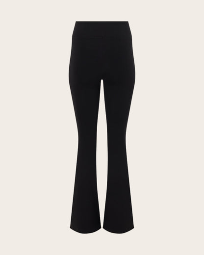 Pantalones acampanados de cintura alta - Regulares - Negros