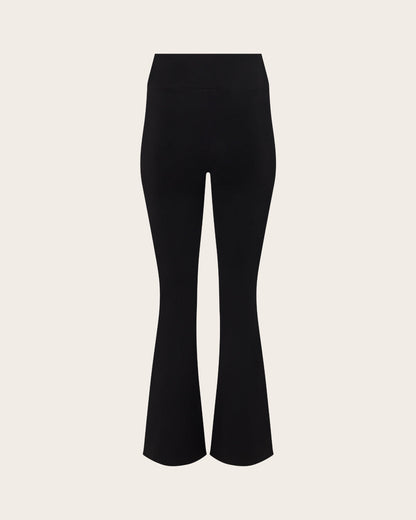 Pantalones acampanados de cintura alta - Regulares - Negros