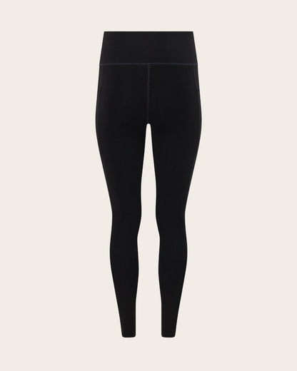 Leggings de cintura alta con bolsillo - Negro