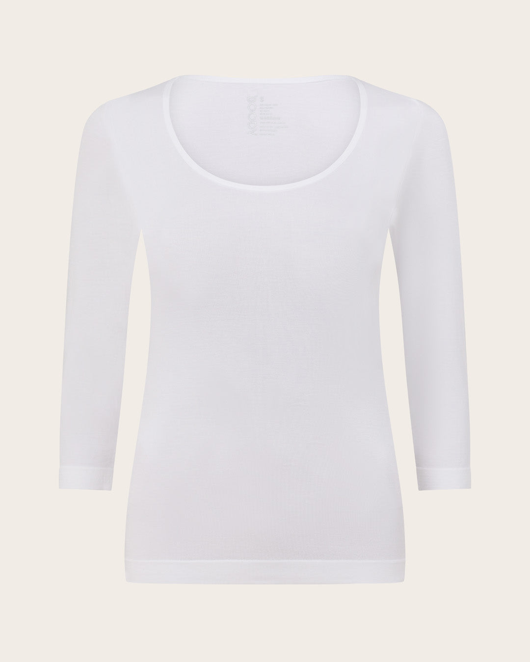 Camiseta de capa base de manga 3/4 - Blanca