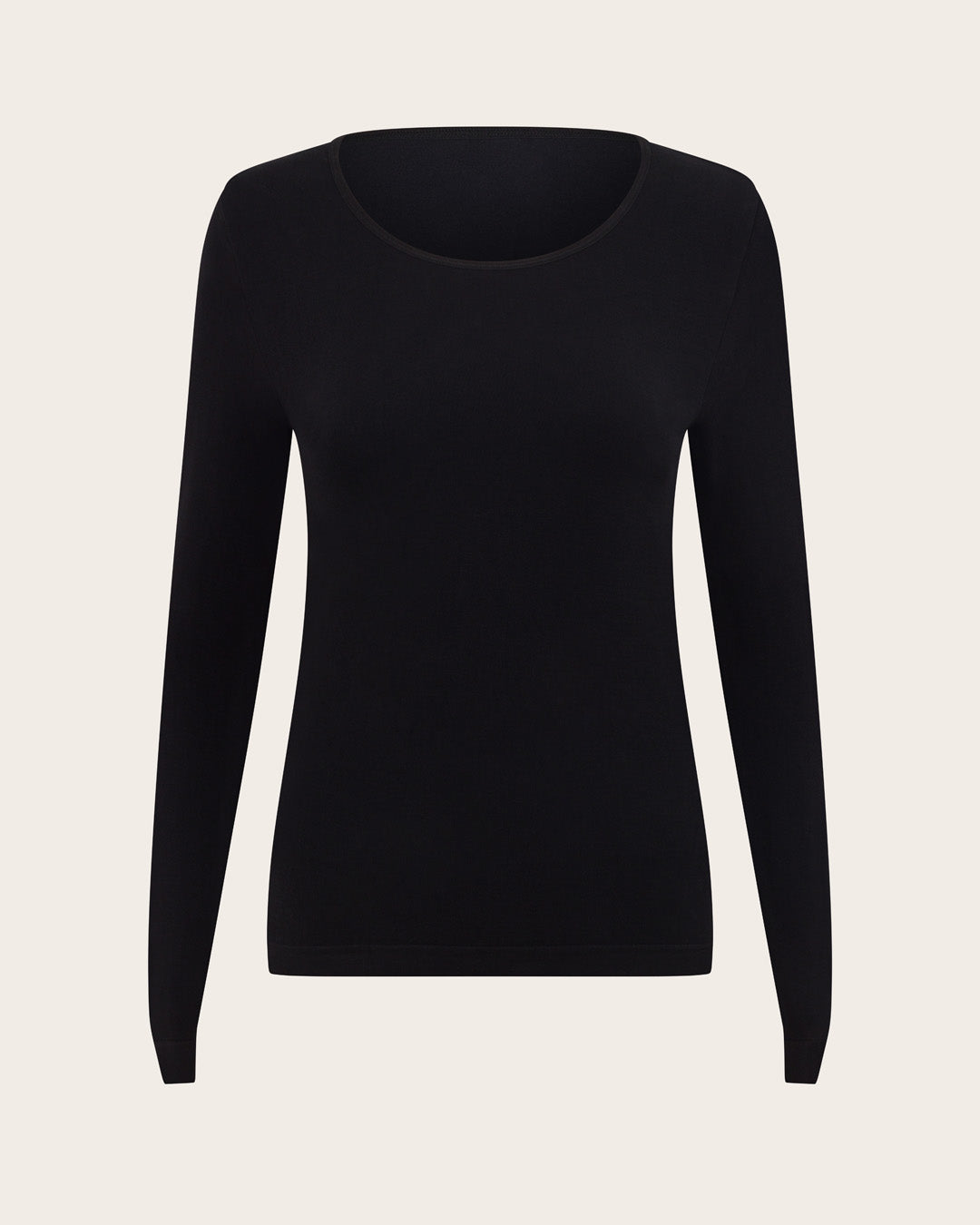 Camiseta interior de manga larga para mujer - Negro