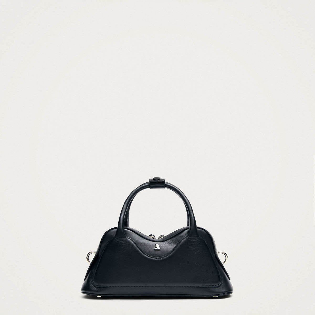 Bolso mini de cuero negro Hilma
