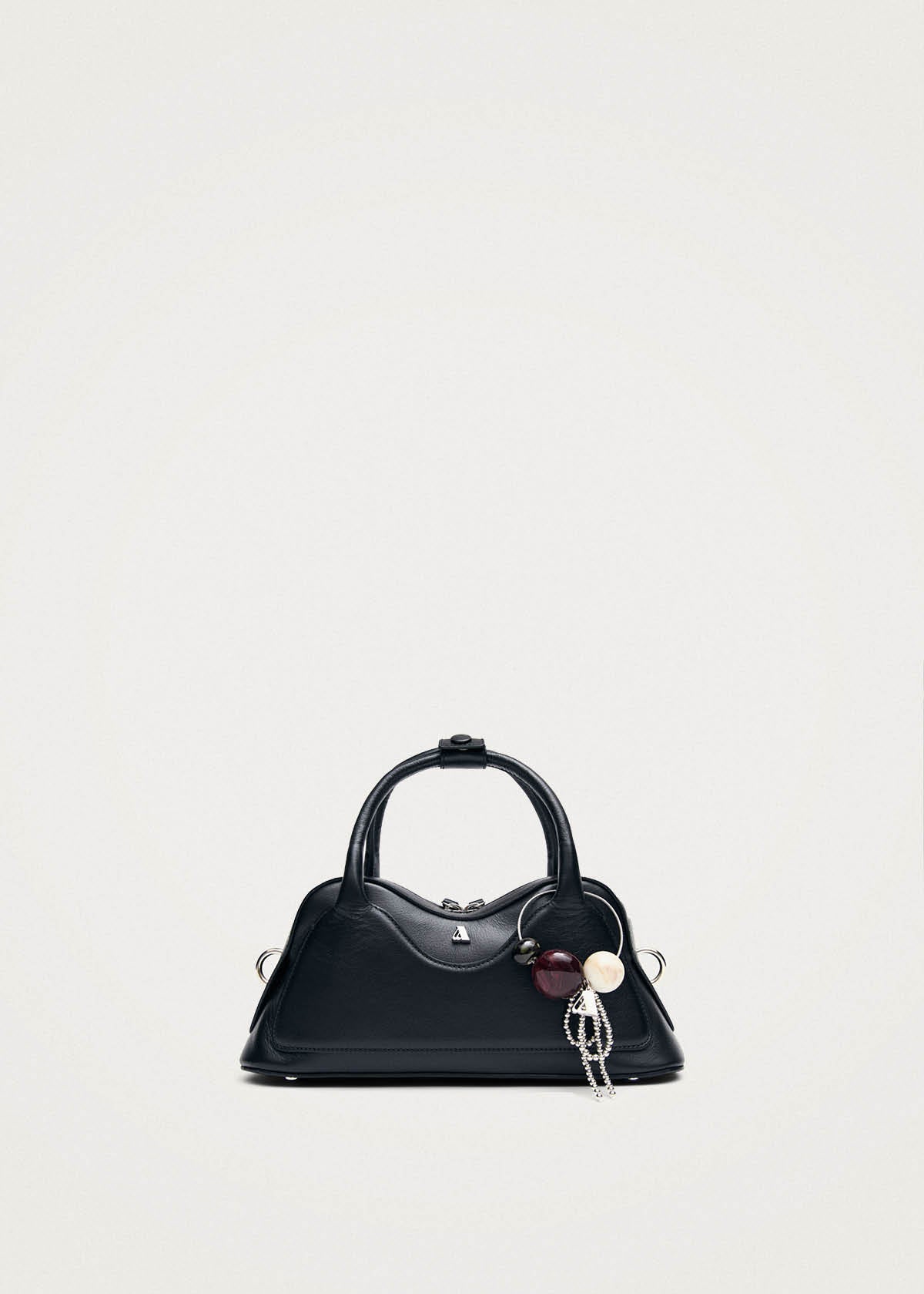 Bolso mini de cuero negro Hilma