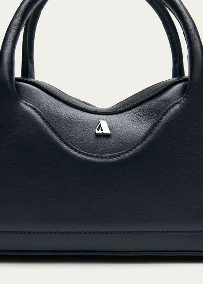Bolso mini de cuero negro Hilma