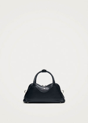 Bolso mini de cuero negro Hilma