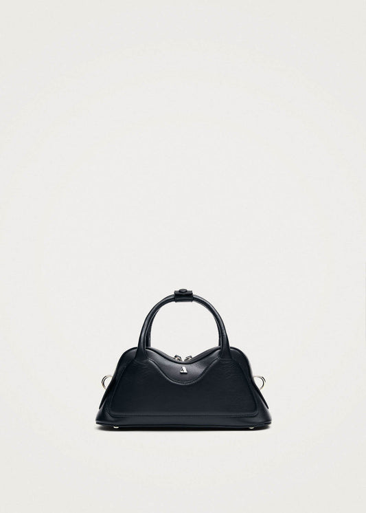 Bolso mini de cuero negro Hilma