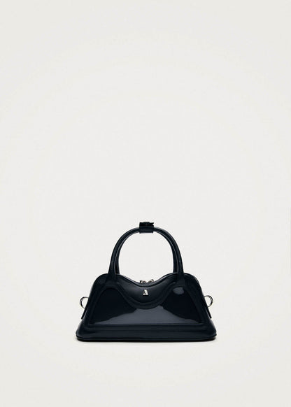 Bolso mini Hilma de vinilo y cuero negro