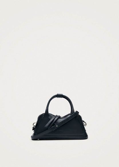 Bolso mini Hilma de vinilo y cuero negro
