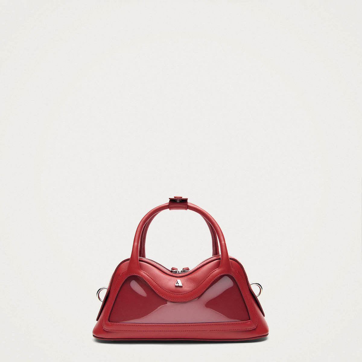 Bolso mini Hilma de vinilo y cuero rojo