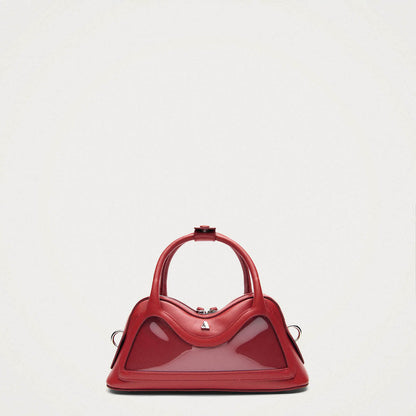 Bolso mini Hilma de vinilo y cuero rojo