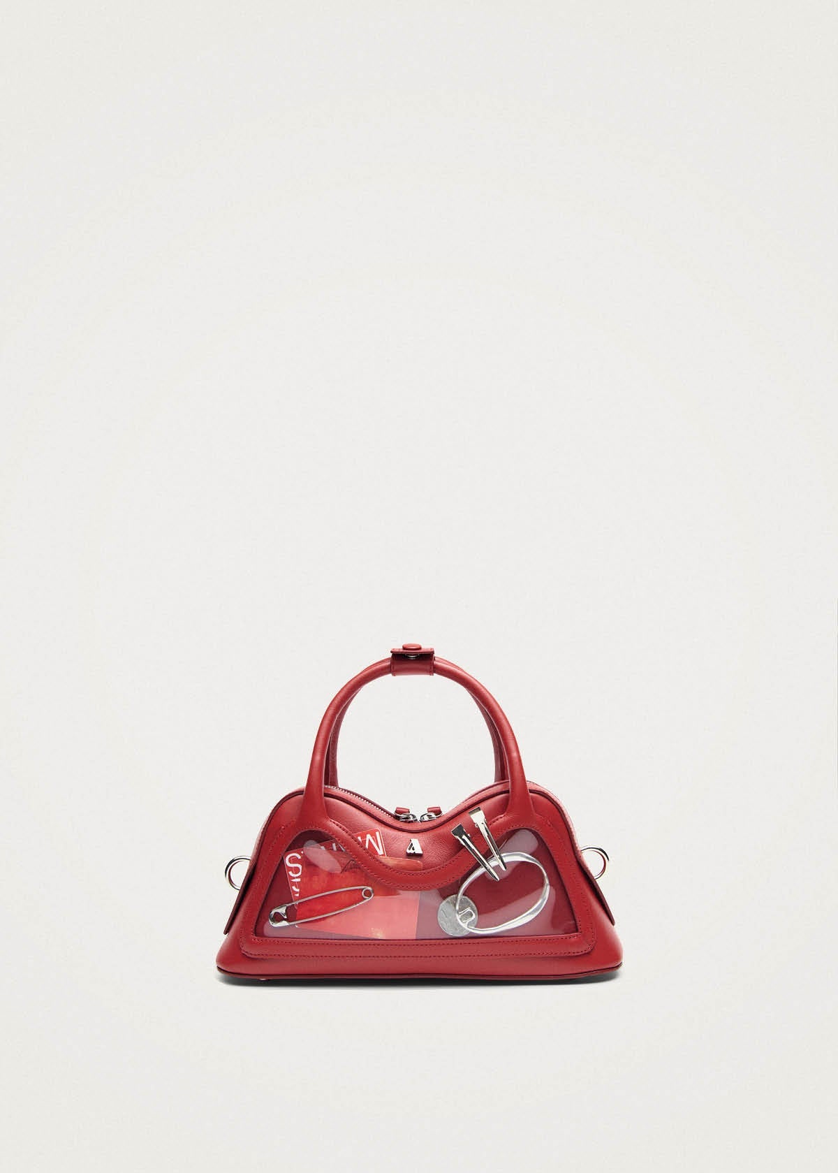 Bolso mini Hilma de vinilo y cuero rojo