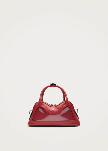Bolso mini Hilma de vinilo y cuero rojo