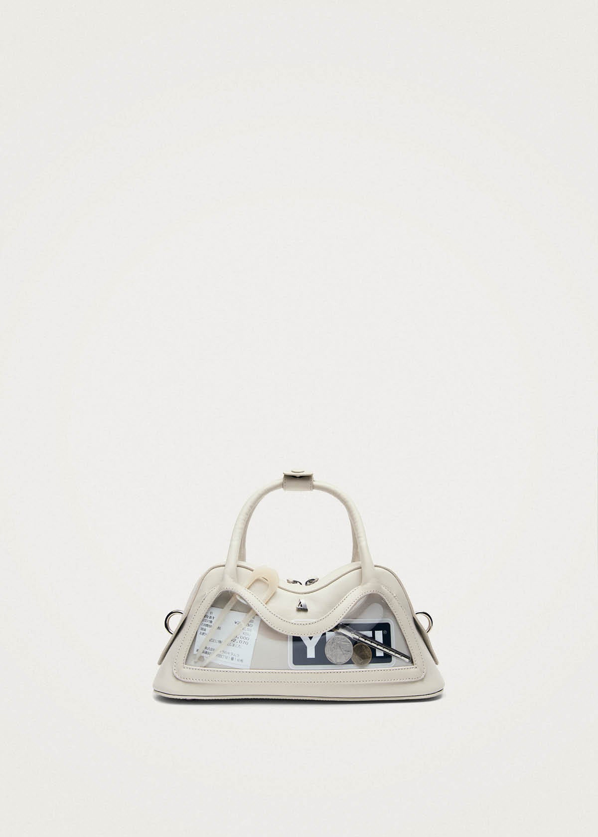 Bolso Hilma Mini de cuero vinílico blanco