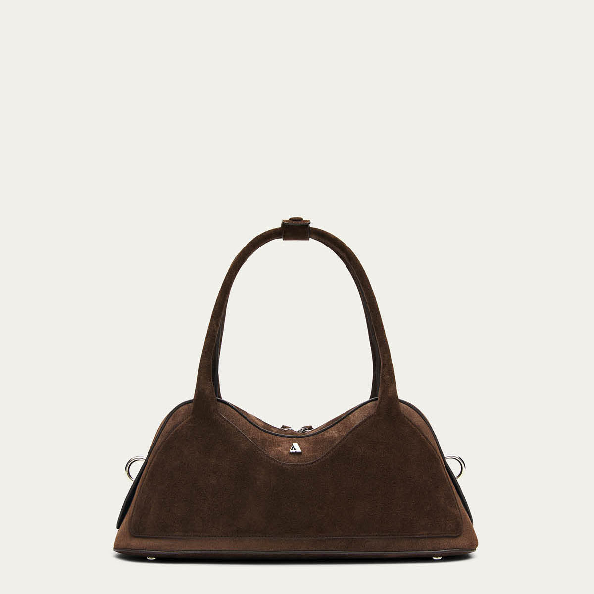 Bolso Hilma de cuero marrón tipo ante