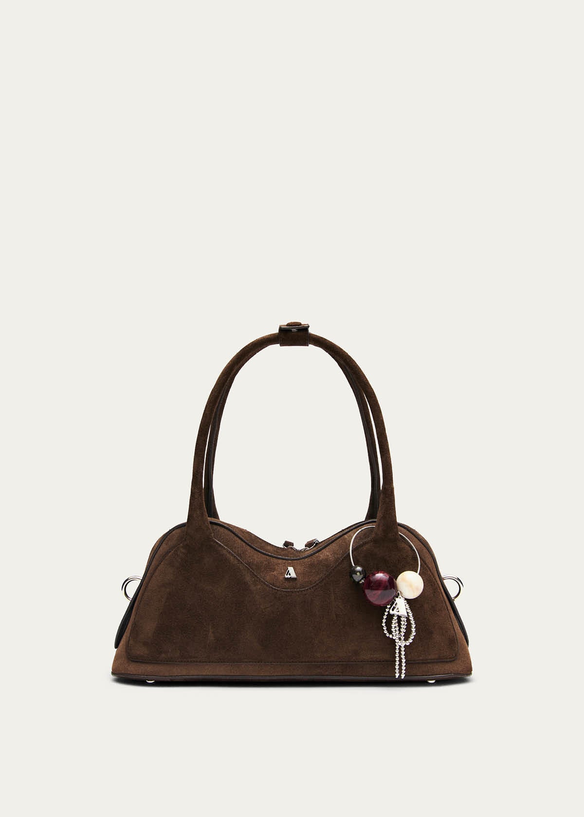 Bolso Hilma de cuero marrón tipo ante
