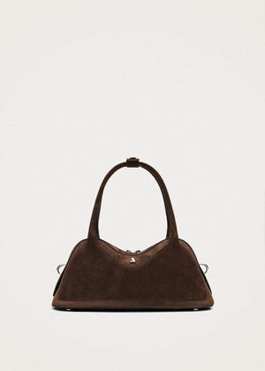 Bolso Hilma de cuero marrón tipo ante