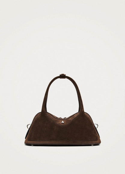 Bolso Hilma de cuero marrón tipo ante