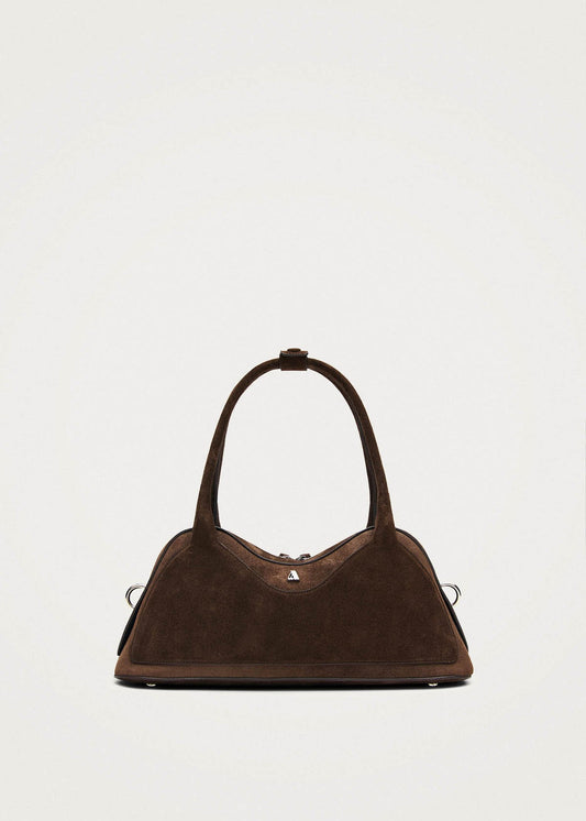 Bolso Hilma de cuero marrón tipo ante