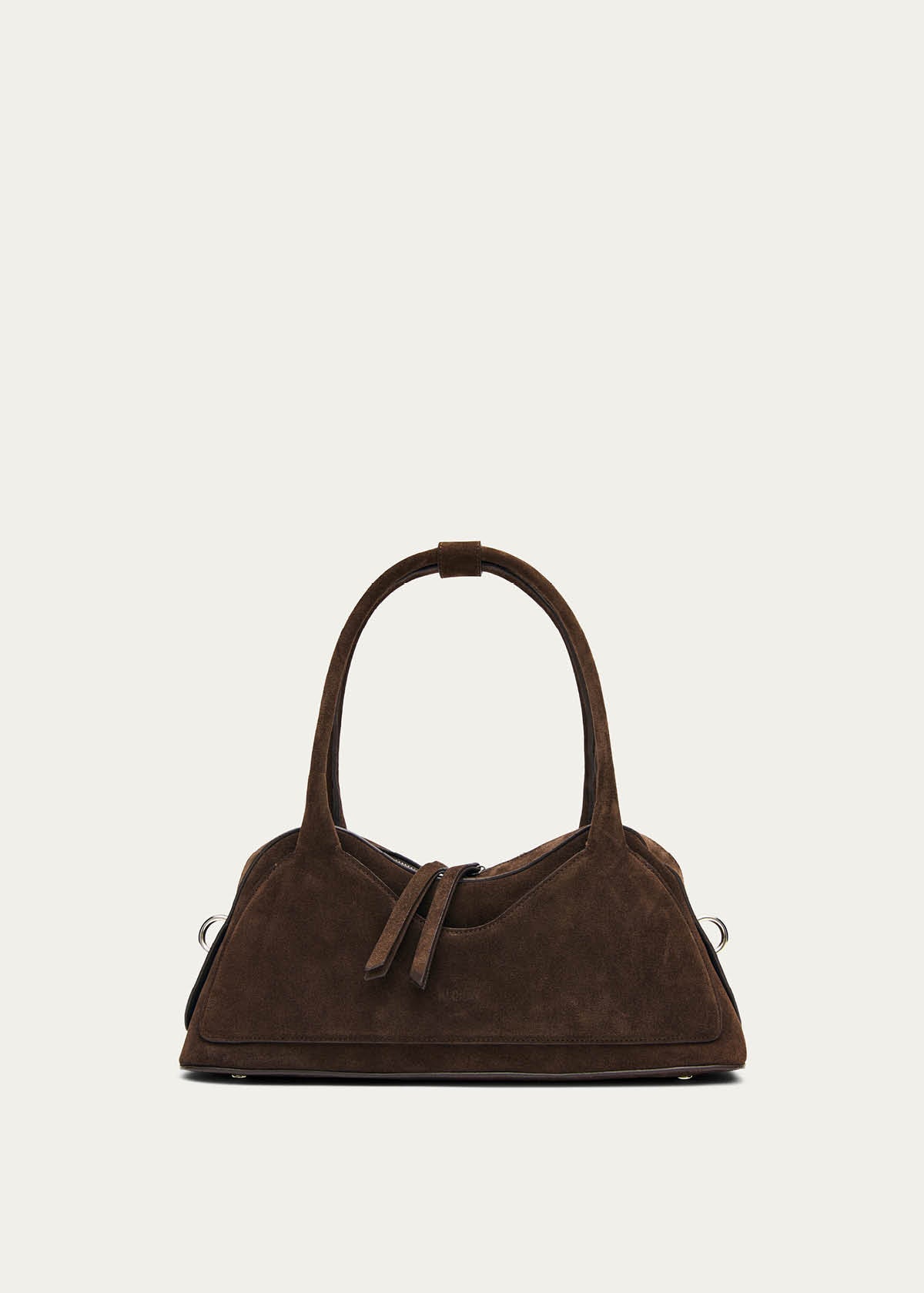 Bolso Hilma de cuero marrón tipo ante