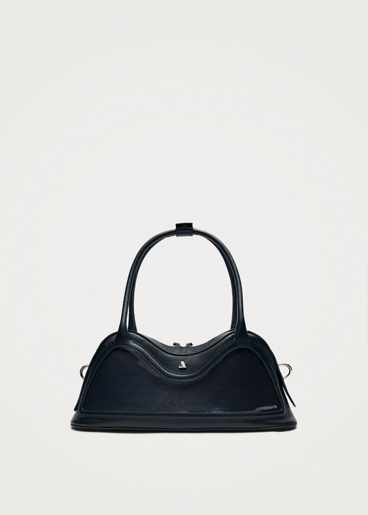 Bolso Hilma de cuero negro de vinilo