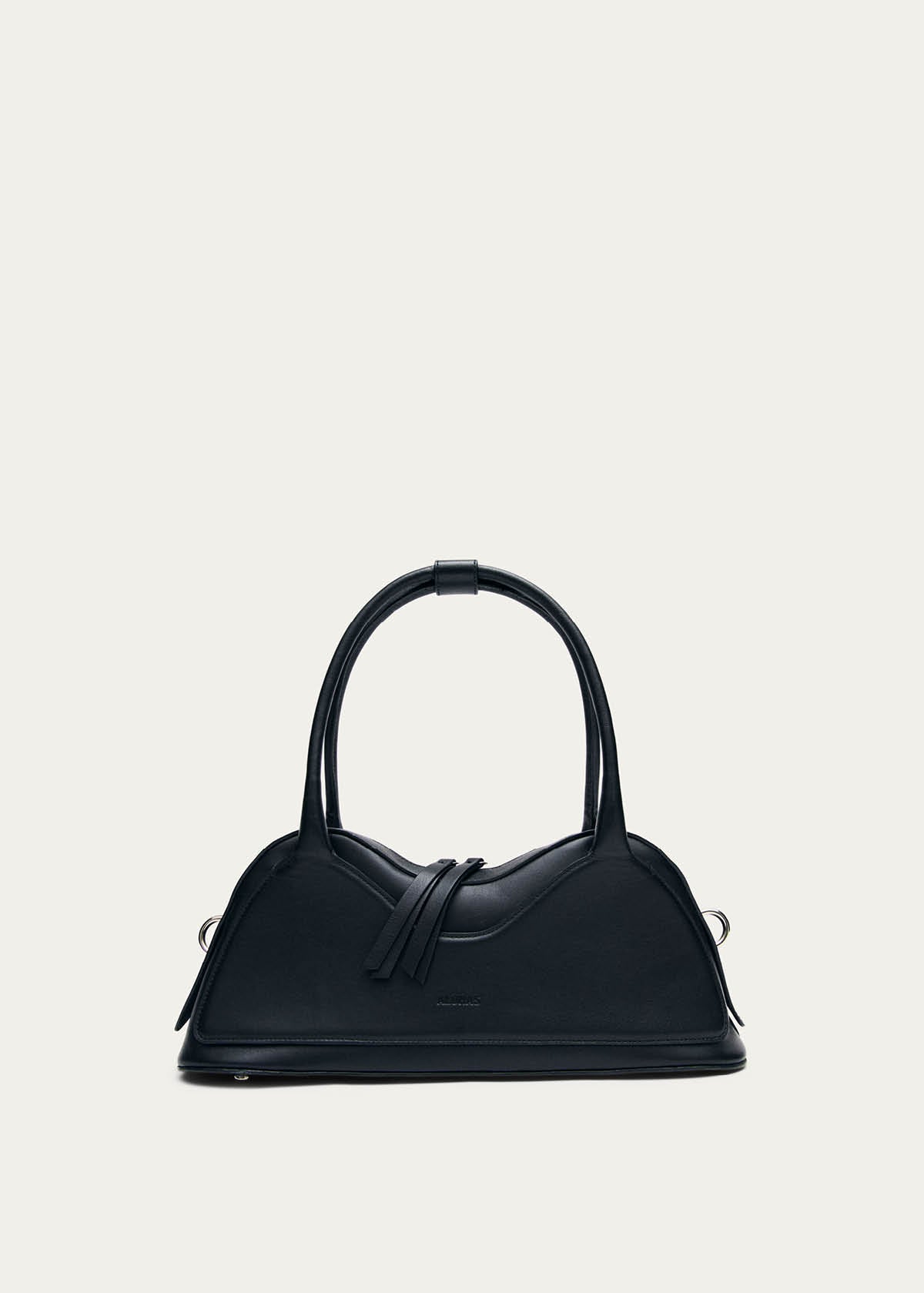 Bolso Hilma de cuero negro de vinilo