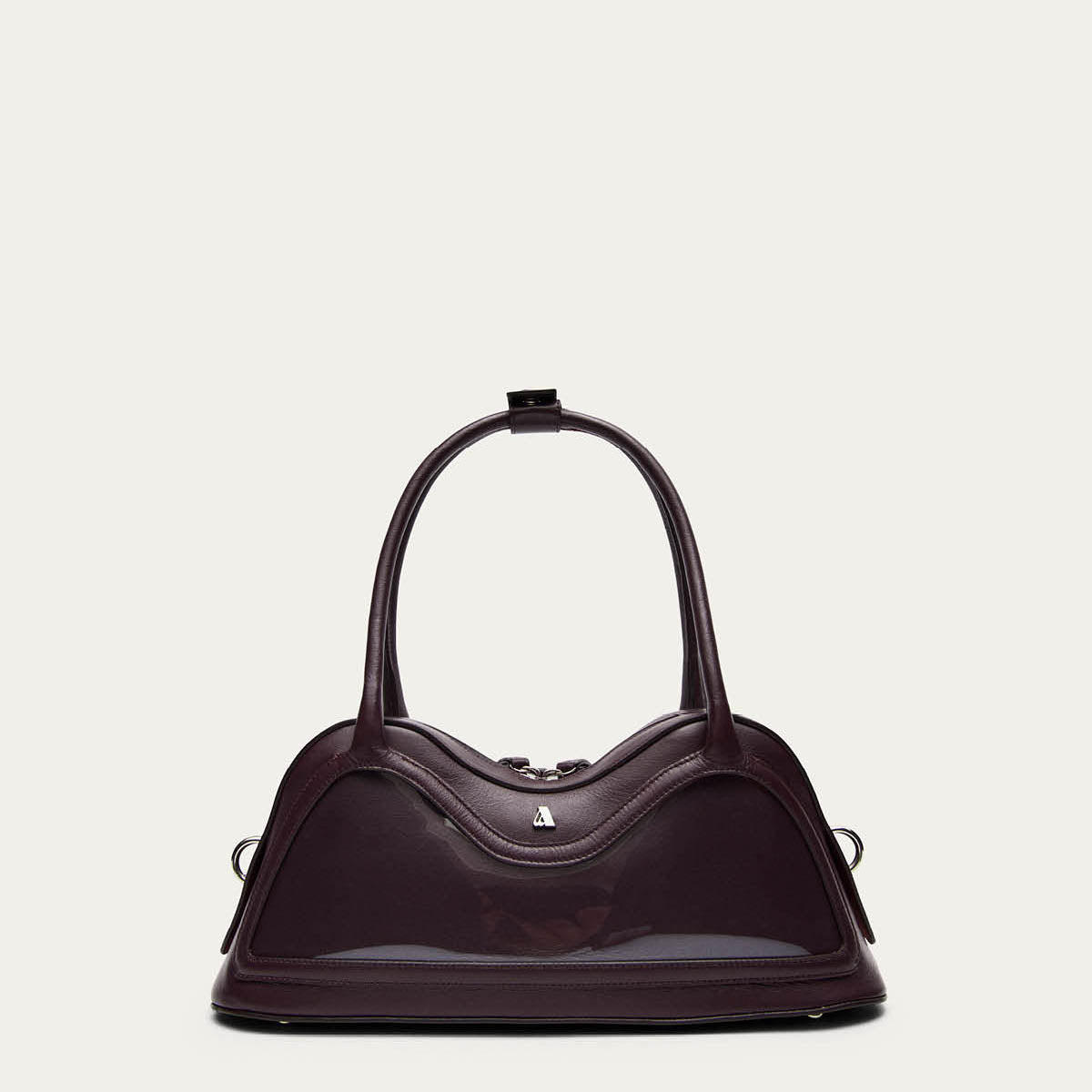 Bolso Hilma de cuero vinílico color burdeos