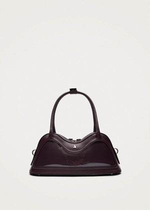 Bolso Hilma de cuero vinílico color burdeos