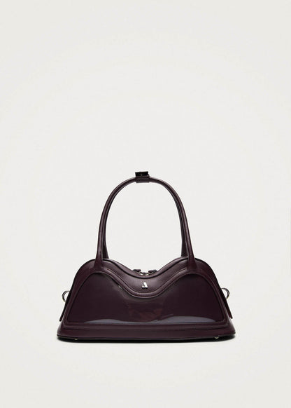 Bolso Hilma de cuero vinílico color burdeos
