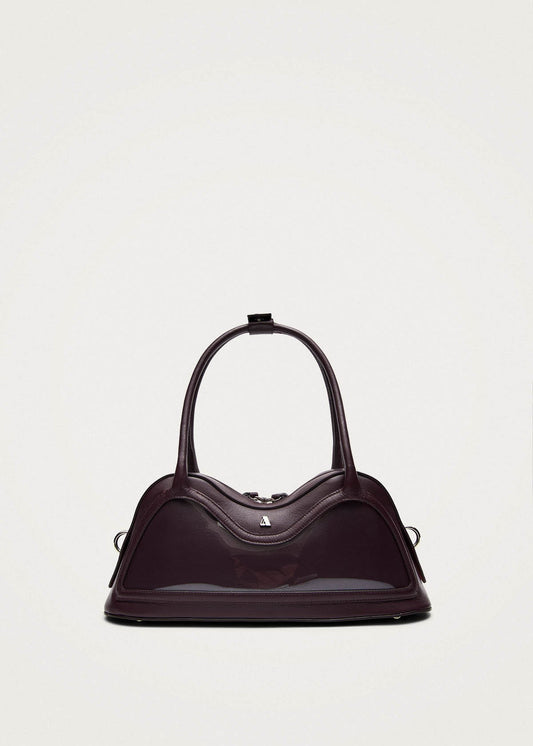 Bolso Hilma de cuero vinílico color burdeos
