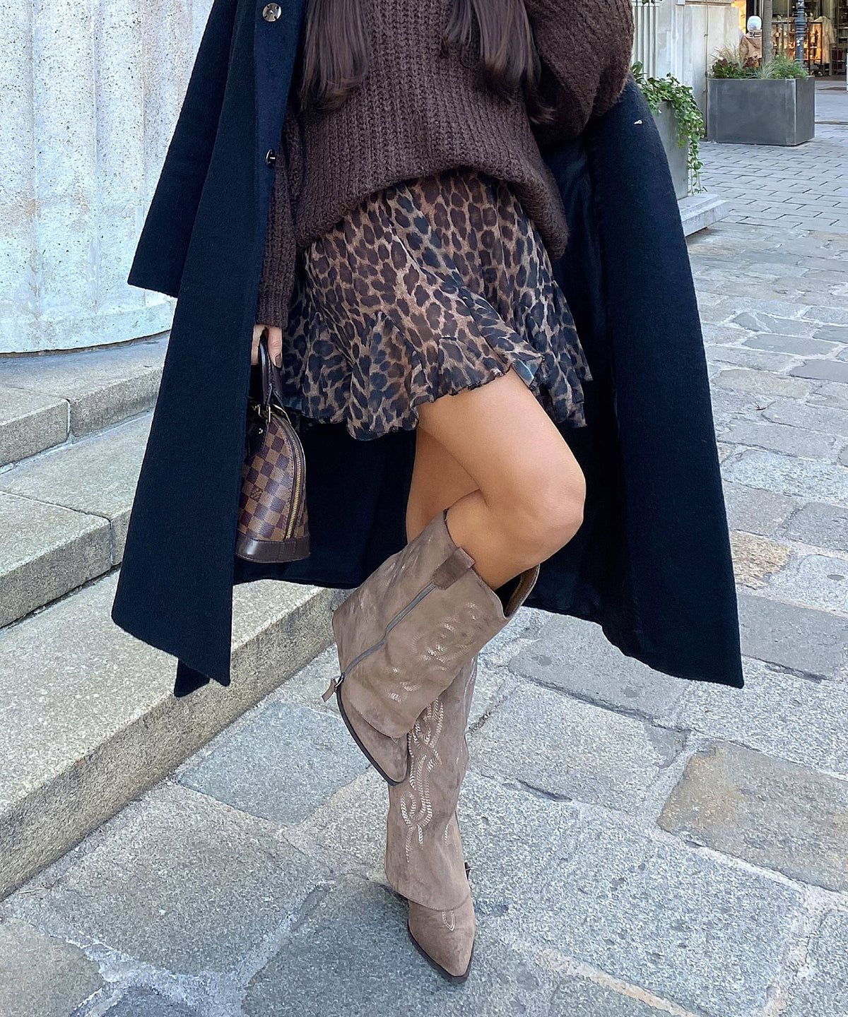 Botas vaqueras Lavinia marrón