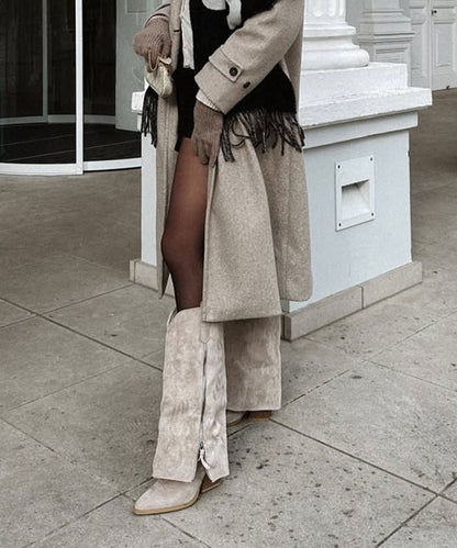 Botas vaqueras Lavinia beige