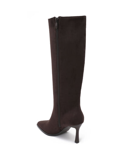 Tacones bajos de ante Maren marrón
