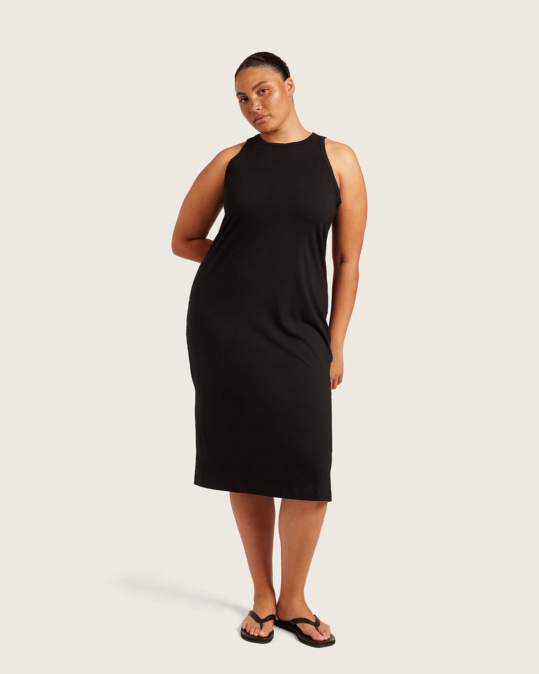 Vestido con espalda deportiva - Negro