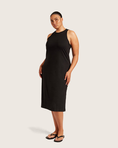 Vestido con espalda deportiva - Negro