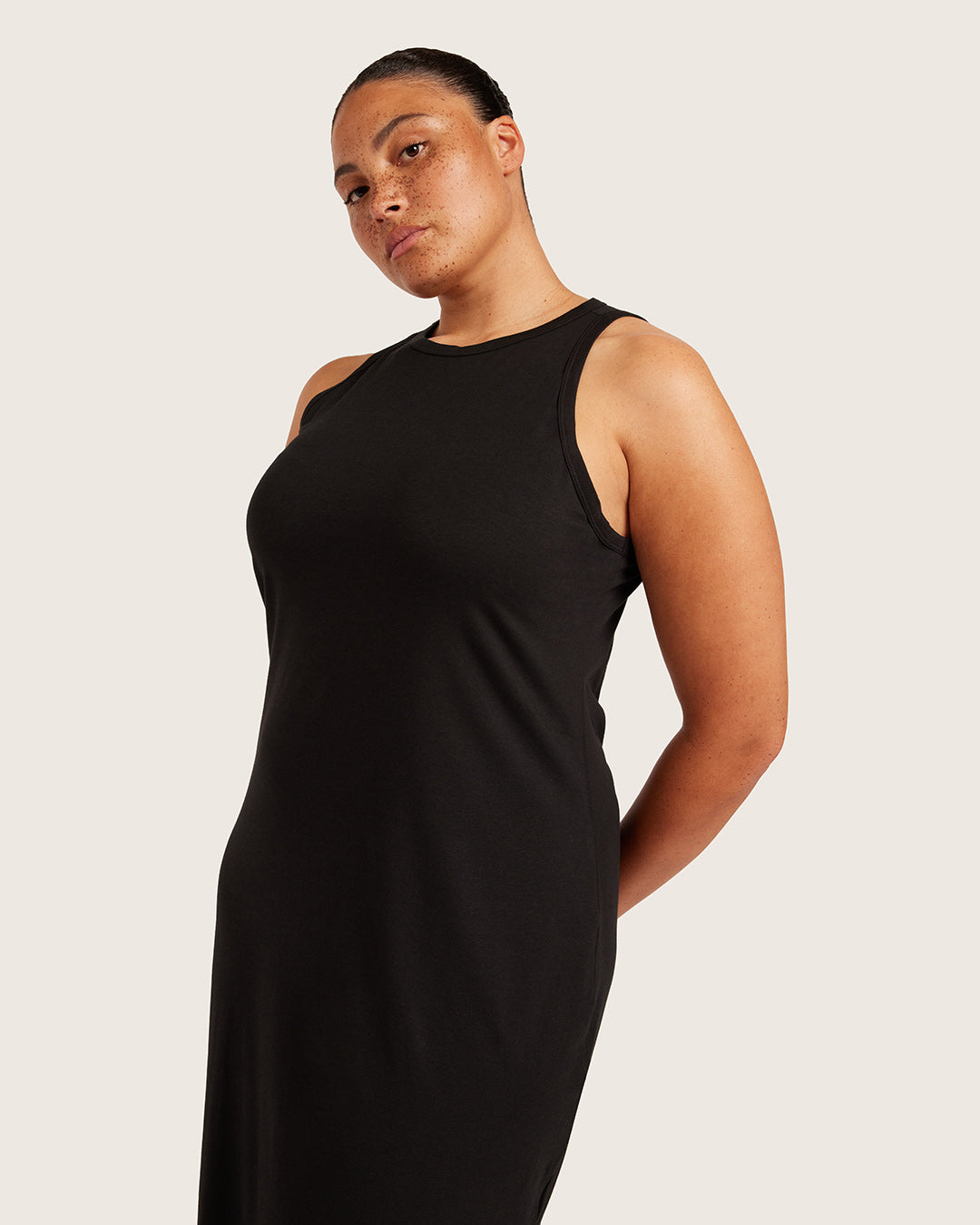 Vestido con espalda deportiva - Negro