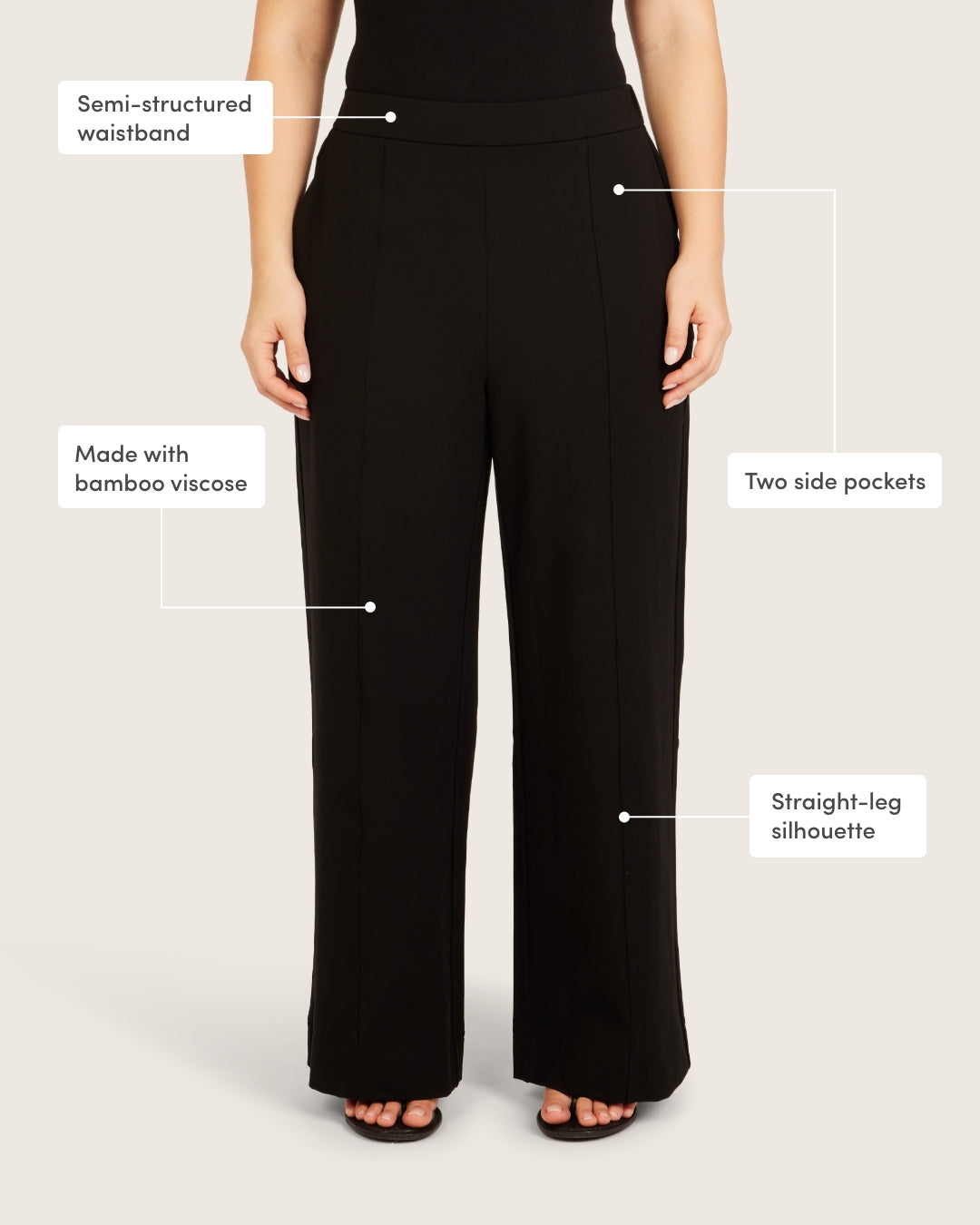 Pantalones de corte relajado - Cortos - Negros